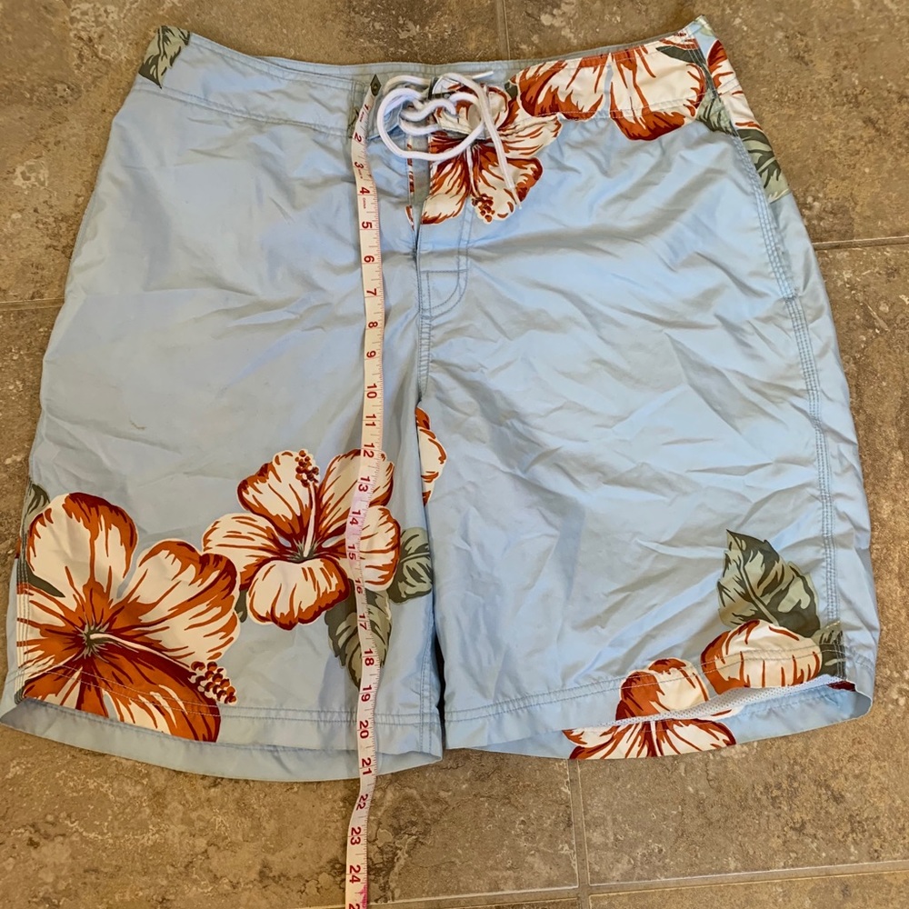 Nautical swim trunks